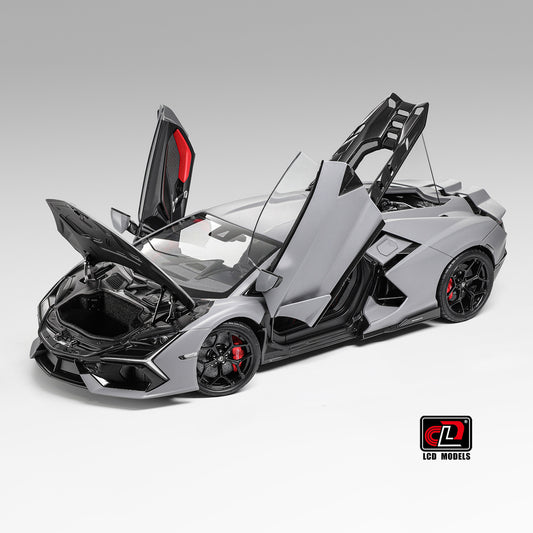 New Revuelto Renaissance Daniel LCD 1:18 Alloy Full Open Simulation Car Model Gray