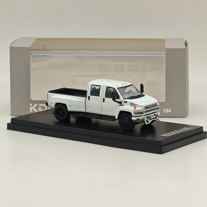 1/64 GOC Chevrolet Kodiac & GMC Topkick C4500 Pickup White Diecast Models Car