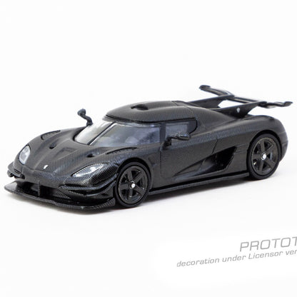 TW 1:64 Coniseger One 1 KNC Full Carbon Black Coniseger Alloy Car Model