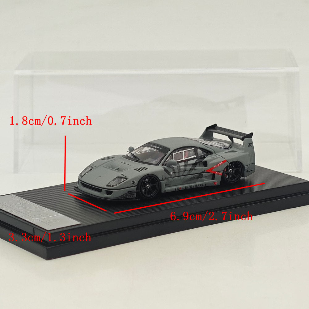 1/64 Ghost Player F40 LBWK Battle Grey Widebody Modified Alloy Model Car Limited Collection