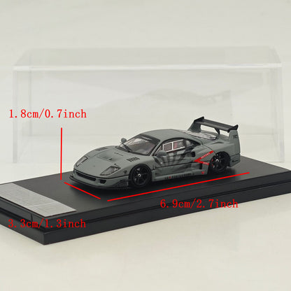 1/64 Ghost Player F40 LBWK Battle Grey Widebody Modified Alloy Model Car Limited Collection