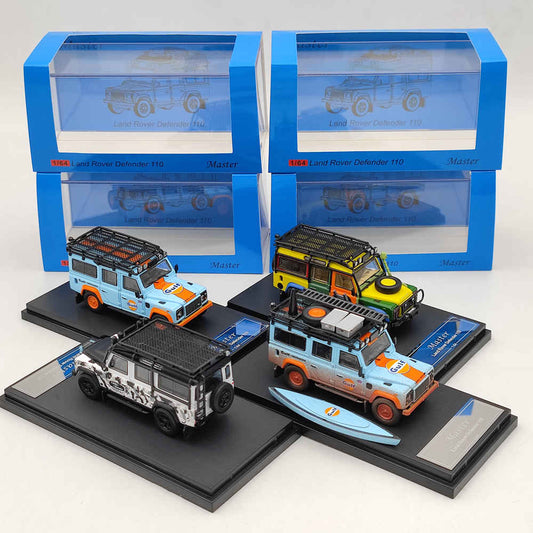 New Master 1:64 Land Rover Defender Gulf Camping Camouflage Diecast Toys Car Models Miniature Vehicle Hobby Collection Gifts