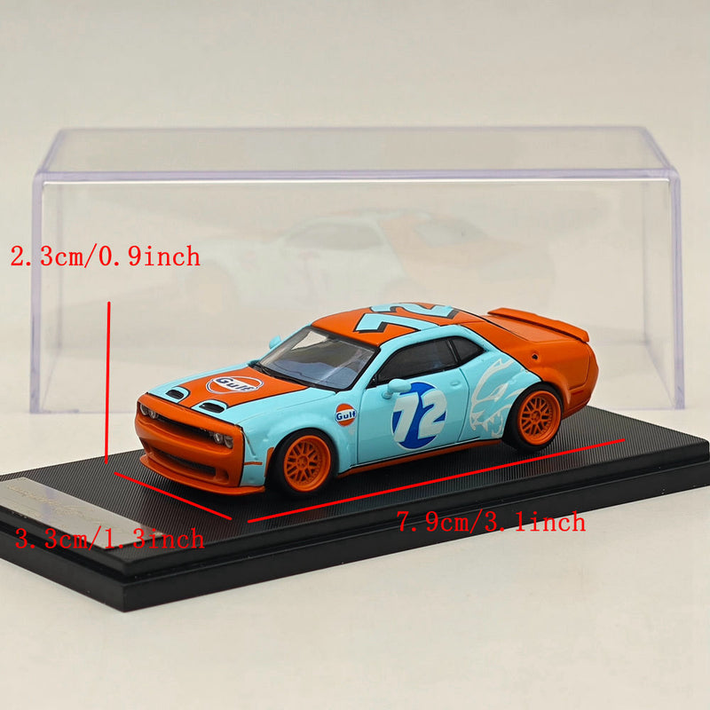 1:64 Fine works Dodge SRT Hellcat Muscle Sports Gulf Diecast Models Car