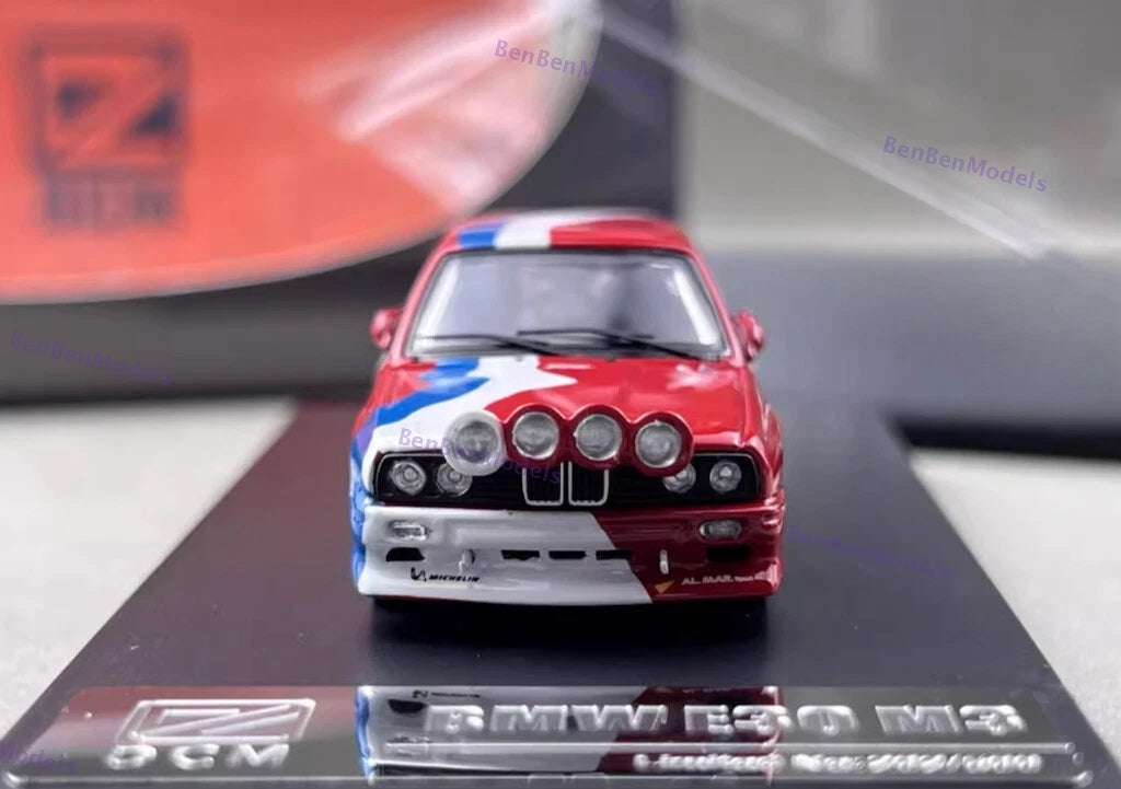 1:64 DCM Red Rally BMW M3 E30 Coupe Widebody Sports Diecast Model Car Limited