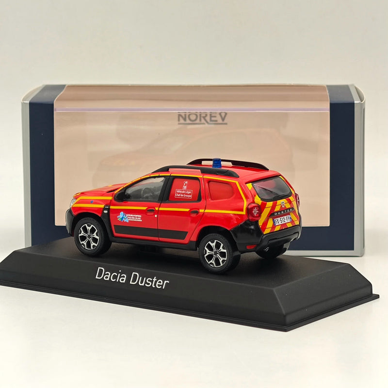 1/43 Norev Dacia Duster 2020 Firefighters Pompiers - VLCdG 62 Diecast Model Red