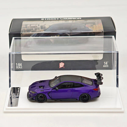 Street Weapon SW 1/64 M4 G82 GTR Lightning Purple Full Widebody Kit Diecast Model Car Limited Edition