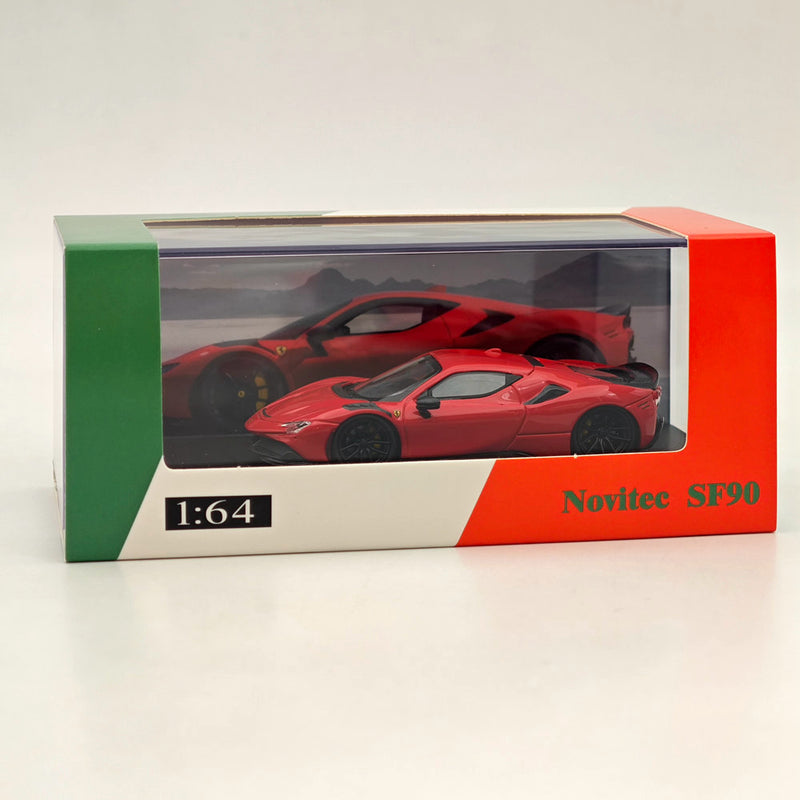 Fine model 1:64 Scale Novitec Ferrari SF90 Diecast Models Car Collections Red