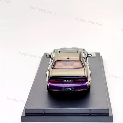 SH 1:64 gradient purple Dodge SRT Hellcat Muscle Sports Diecast Metal Car