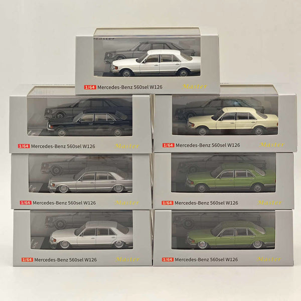 Master 1:64 Mercedes-Benz S560sel W126 Diecast Toys Car Models Miniature Hobby Collection Gifts