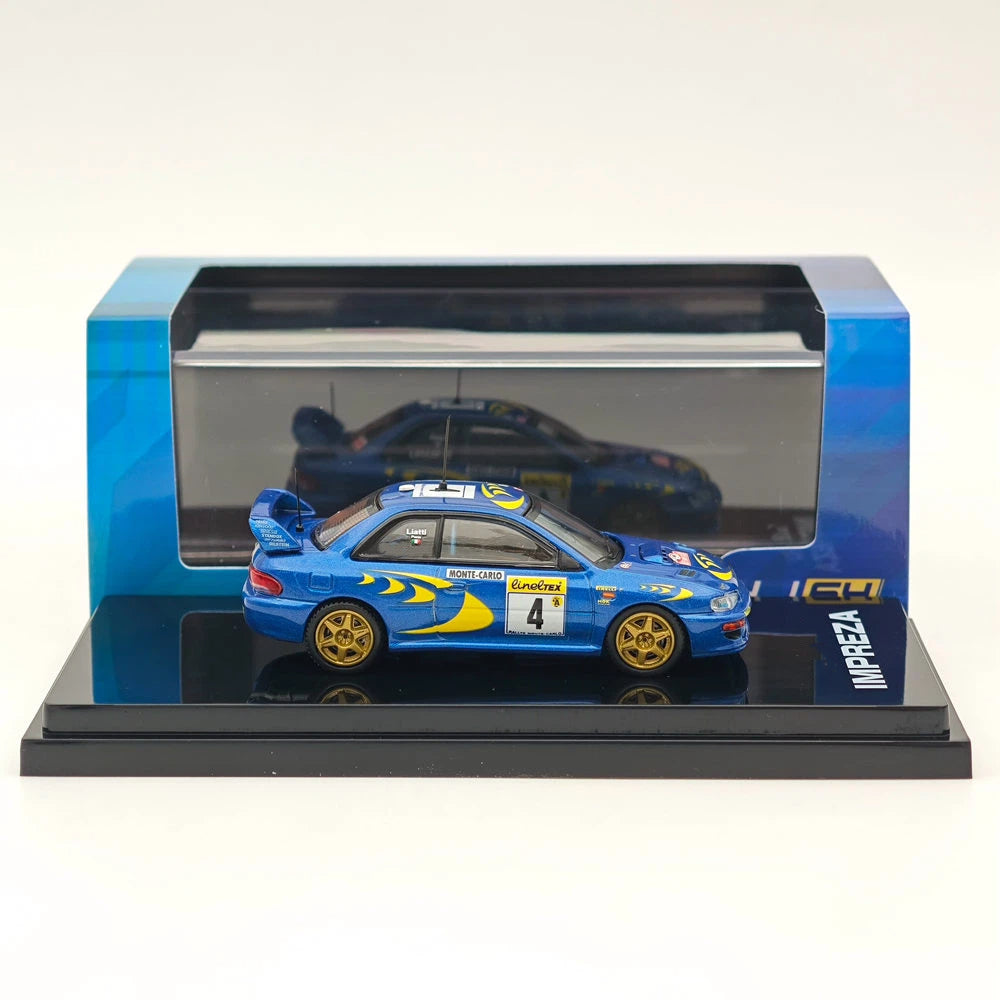 Hobby Japan 1:64 Impreza WRC 1997 #4 Monte-Carlo Winner Diecast HJR642041B Blue