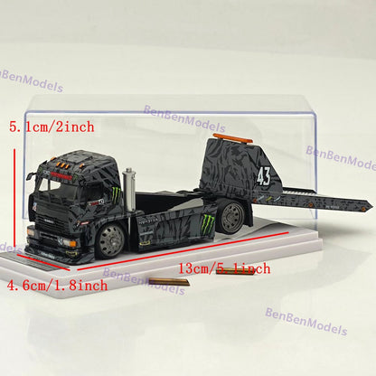 1:64 SW Ford Mustang 1965 Hoonicorn RTR V3 HORZON / KamaZ trailer Car Diecast