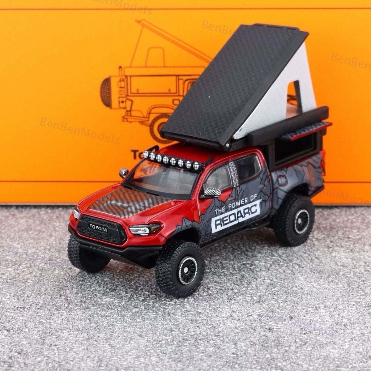 Model 1:64 Collectible Toyota Tacoma Off-Road Camper GCD Car Diecast Gifts