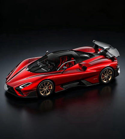 FW 1:64 Hypercar SSC Tuatara Striker Diecast Model Open Rear Cover Collectible