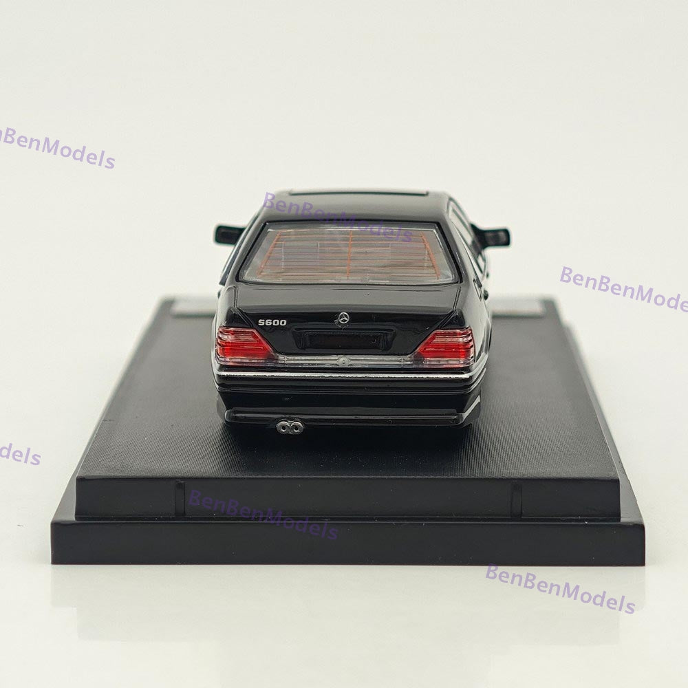 SW 1:64 W140 S600 Electroplated Wheel Hub Black Diecast Model Car