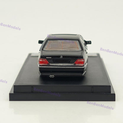 SW 1:64 W140 S600 Electroplated Wheel Hub Black Diecast Model Car