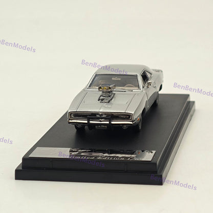 1:64 Mini Forge 1969 Charger R/T Silver Diecast Metal Car Limited Edition