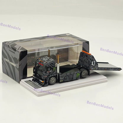 1:64 SW Ford Mustang 1965 Hoonicorn RTR V3 HORZON / KamaZ trailer Car Diecast