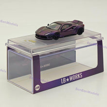 1:64 CM Ferrari LB 488 Widebody Purple Super Racing Sports Model Diecast Car