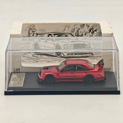 Rhino Model RM 1:64 W201 190E Modified Open Hood Diecast Model Car Limited Collection