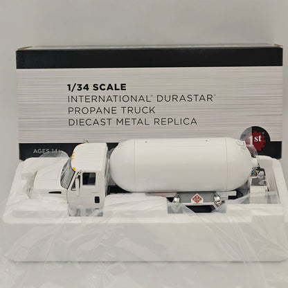 First Gear 1/34 International DuraStar Propane Truck White 10-4059 Diecast Metal