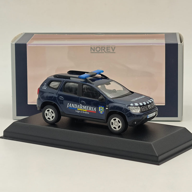 1/43 Norev Dacia Duster 2021 Jandarmeria Romana Blue Diecast Model Cars Limited