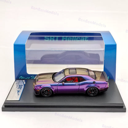 SH 1:64 gradient purple Dodge SRT Hellcat Muscle Sports Diecast Metal Car