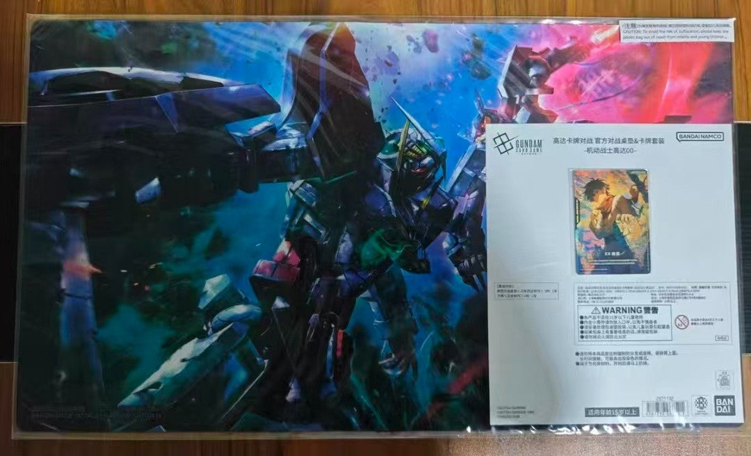 GUNDAM CARD GAME Official Playmat & Card Set - Mobile Suit Gundam 00