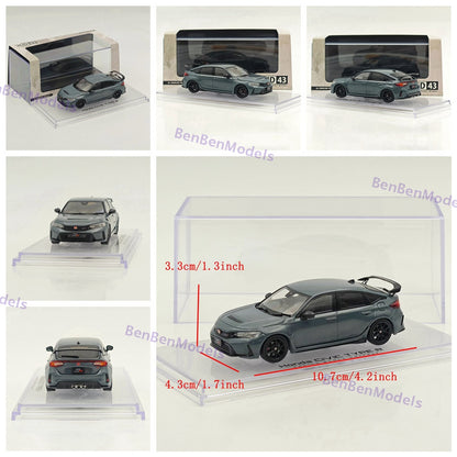 1/43 Hobby Japan HJD43 CIVIC TYPE R (FL5) RACING BLACK Package Diecast Car Model
