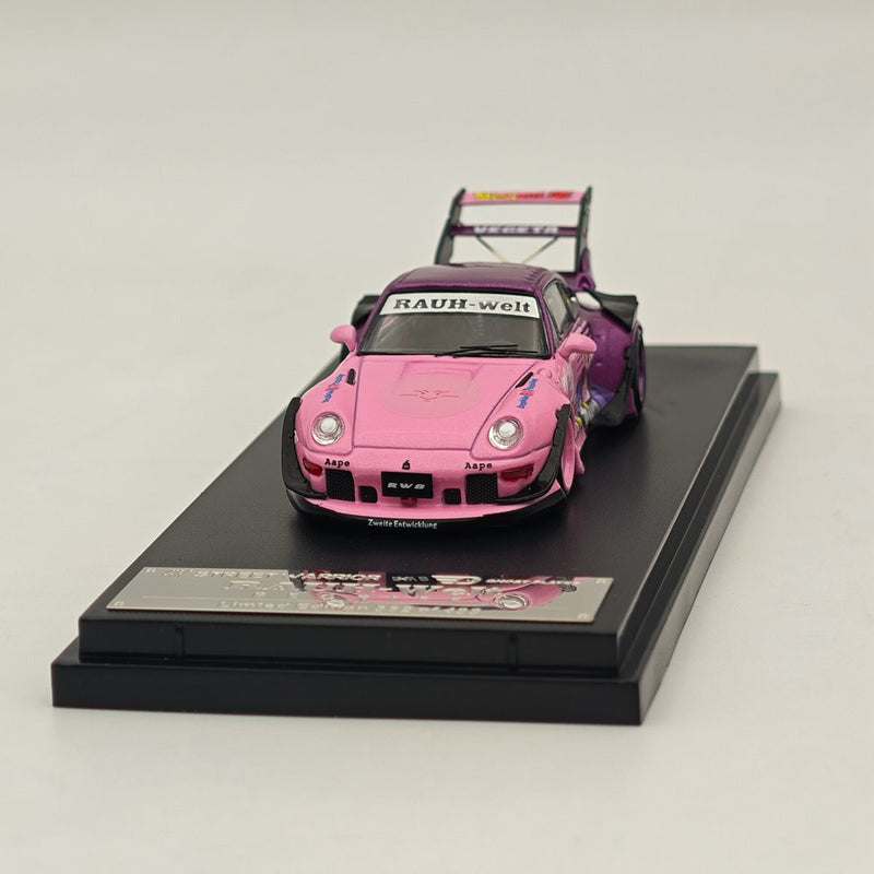 Street WARRIOR SW 1:64 Dragon Ball RWB 993 911 Racing Sports Pink Model Diecast Metal Car Collection