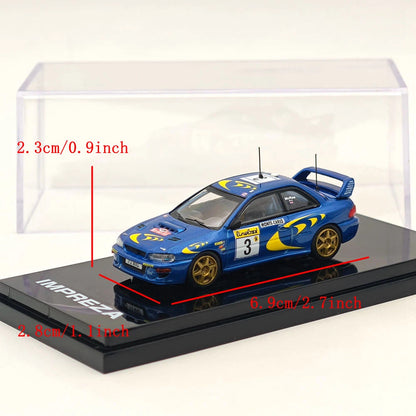 Hobby Japan 1:64 IMPREZA WRC 1997 #3 MONTE-CARLO Blue Diecast Model HJR642041A