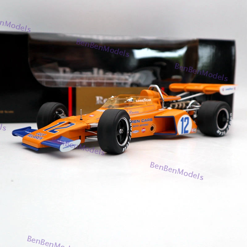 1:18 Replicarz 1972 Indianapolis 500 Peter Revson #12 R184826 Diecast Orange