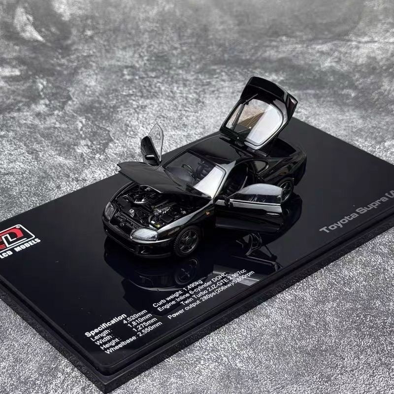 LCD 1:43 Toyota Supra A80 Alloy Fully Open Diecast Car Model Collectible Gifts