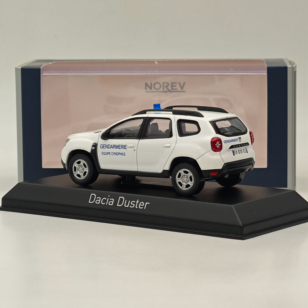 1/43 Norev Dacia Duster 2020 Gendarmerie-Equipe Cynophile modèle moulé sous pression blanc 