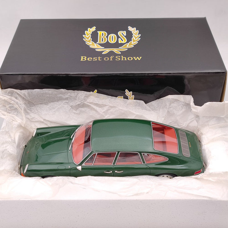 BOS 1/18 1967 Porsche 911 Troutman 4 Turer Green BOS060 Resin Model Car Limited