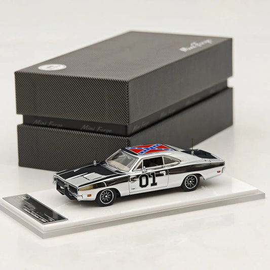 Limited Chrome Silver Edition 1:64 General Lee Charger Mini Forge Diecast Model Car