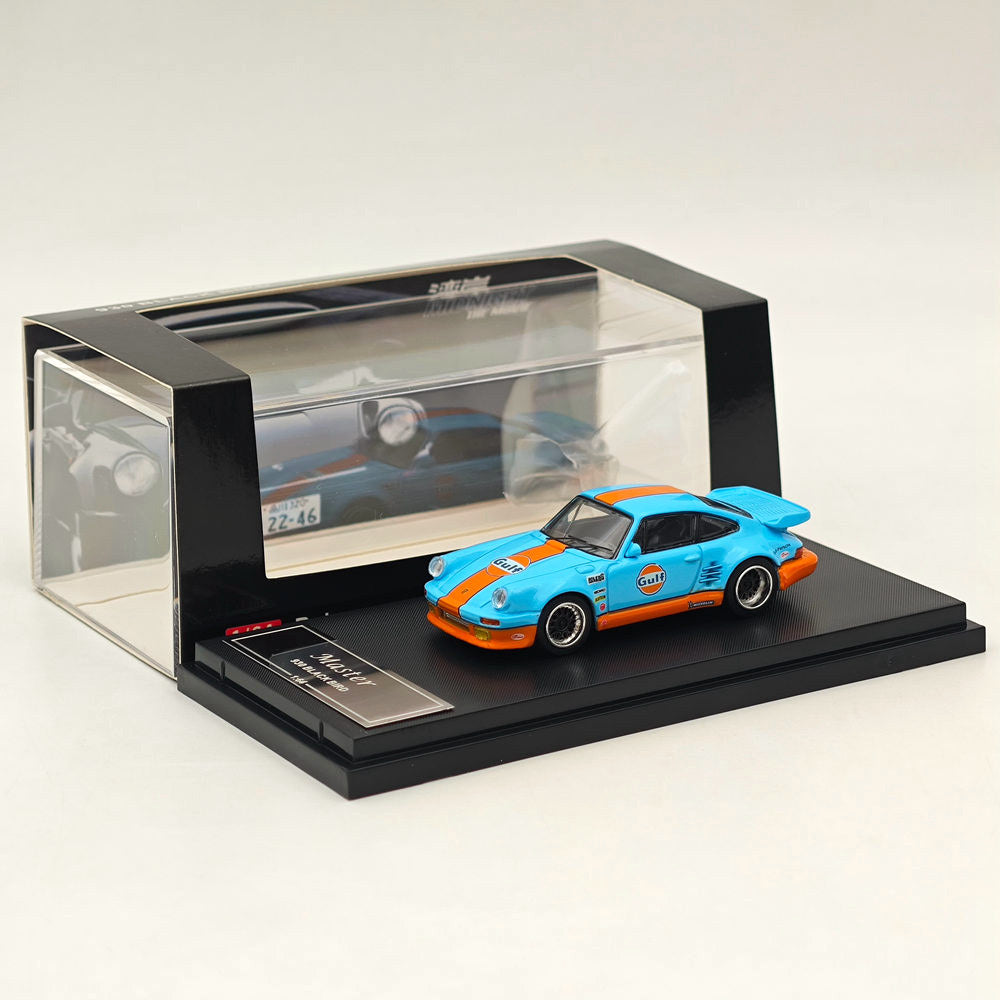 Master 1:64 Porsche 930 911 Turbo Black Bird Gulf Diecast Toys Modèles de voitures Collection Cadeaux Édition limitée 