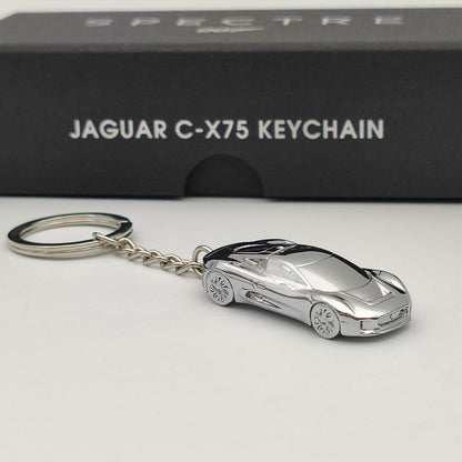 Diecast JAMES BOND SPECTRE 007 JAGUAR C-X75 Keychain Keyring Silver BRAND NEW Toys Car Models Gifts In Stock - US