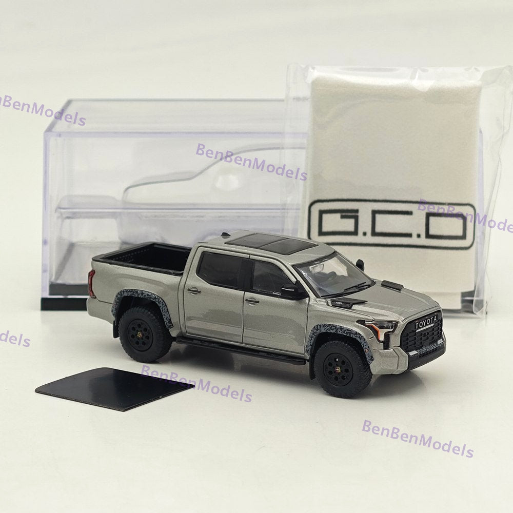 GCD 1/64 Tundra TRD Pro Pickup Truck Silver with accessories KS-064-562 Diecast Model Car Limited Collection