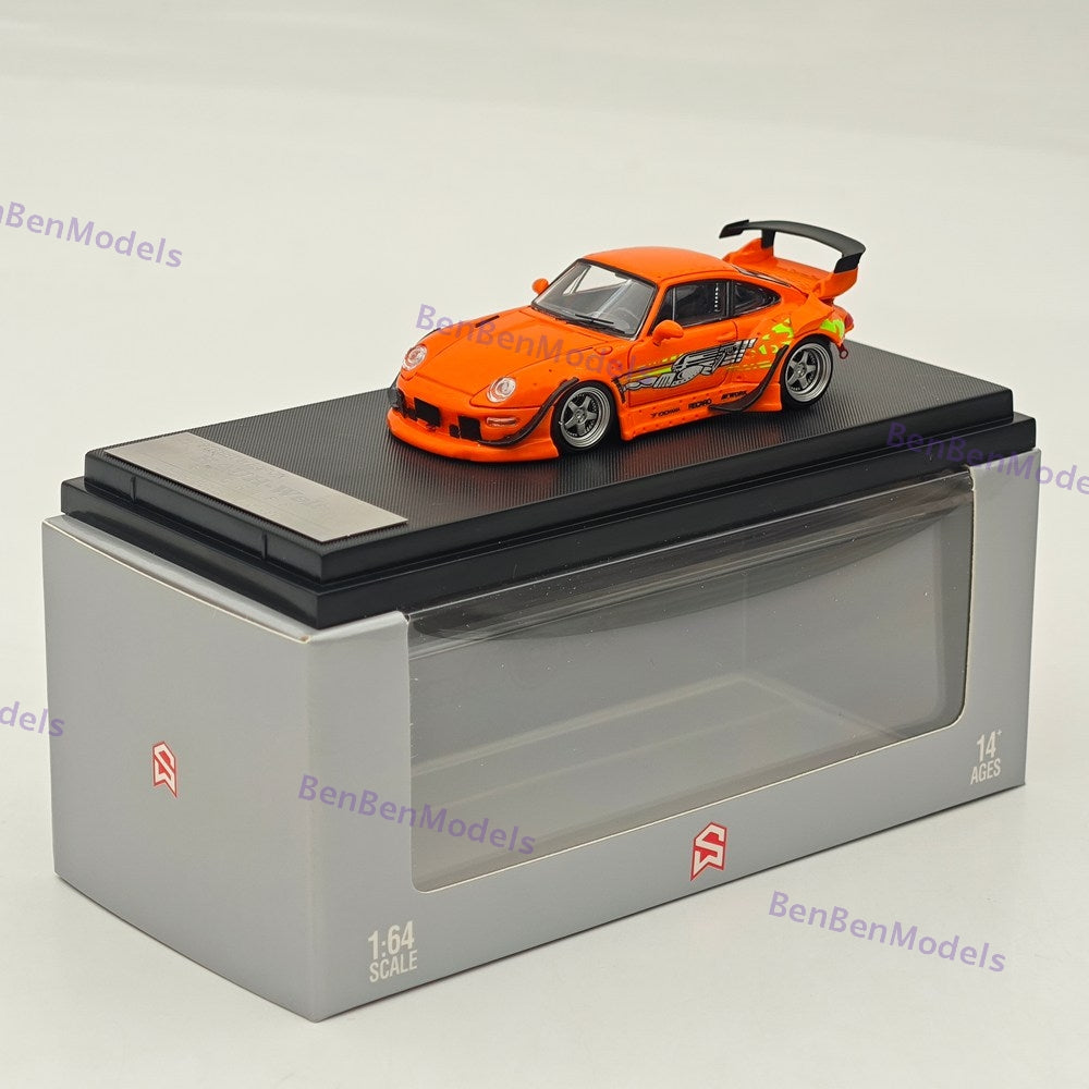 1/64 SW 993 Low tail Orange Speed and Furious Diecast Metal Car