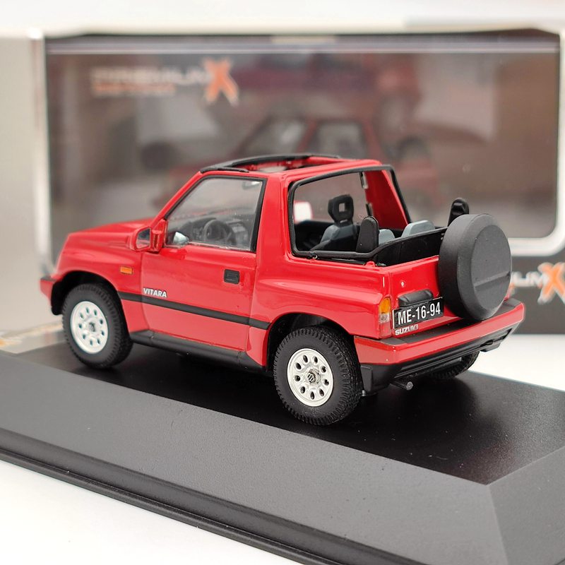Premium X 1:43 SUZUKI VITARA Convertible 1992 Red PRD329 Diecast Models Car Toys Gift