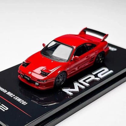 INNO 1:64 MR2 SW20 Red Diecast - Car Model Pop-Up Lights Collectible Gift