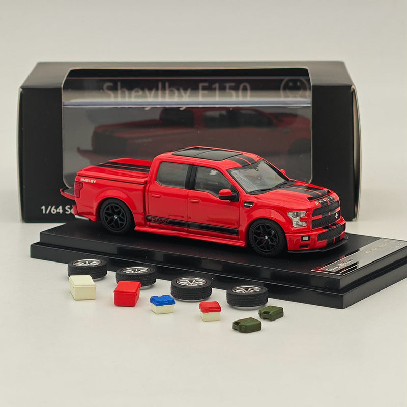 Funny Model 1/64 Scale Ford SHELBY F-150 Shelby Super Snake Pickup Diecast Red