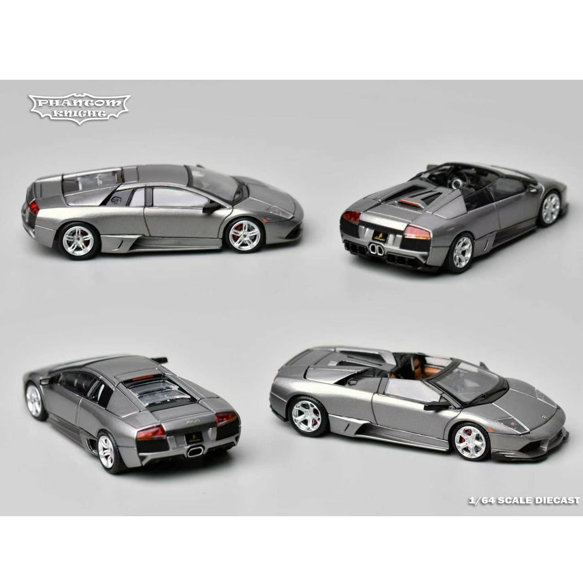 Phantom Knight PK Murciélago LP640 Bat Chengdu Auto Show 1:64 Alloy Open Cover Car Model Gifts
