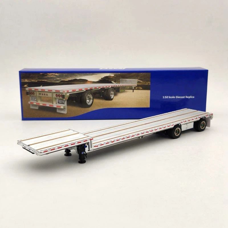 Weiss Brothers 1:50 drop deck Trailer Only WBR027-1700 Diecast Models Truck Aluminum/Black