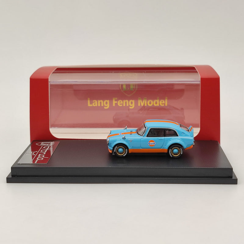 LF 1:64 Honda S800 Gulf Oil Modified Version Diecast Toys Car Models Miniature Vehicle Hobby Collectible Gifts