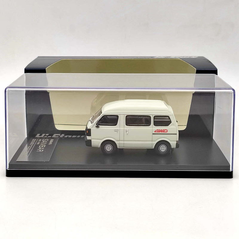 Hi-Story 1/43 Subaru SAMBAR 4WD 1980 HS340WH Resin Models Car Collection White Toys Gift