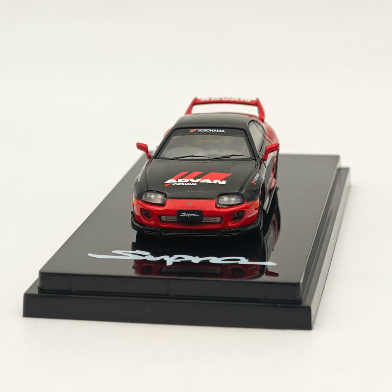 Hobby Japan 1/64 Toyota SUPRA (JZA80) 2000 YOKOHAMA ADVAN COLOR BLACK HJ645042AV Diecast Models Car Collection