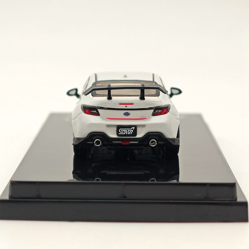 Hobby Japan 1:64 SUBARU BRZ STI Performance Crystal White Pearl with Stripe HJ642047SW Diecast Models Car Collection