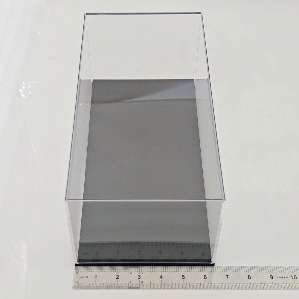1:18 Diecast Model Display Box Acrylic Protector Dustproof Carbon Fiber Base