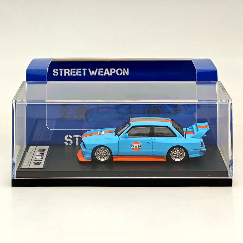 1/64 Street Weapon SW BMW LTO E30 M3 Gulf Blue Diecast Model Car Collection